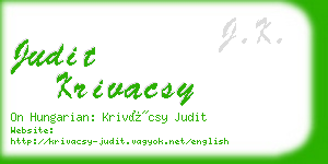 judit krivacsy business card